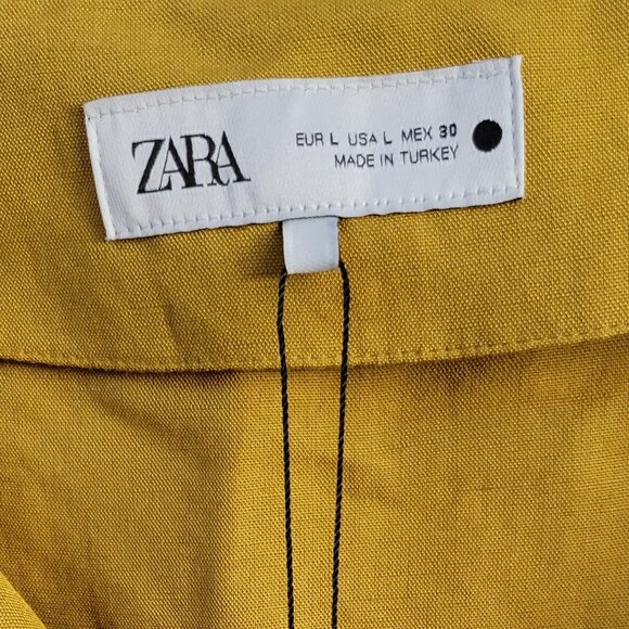 NWT Zara Mustard Yellow Halter-top Maxi Dress Size L Elegant and Classy - Picture 3 of 6